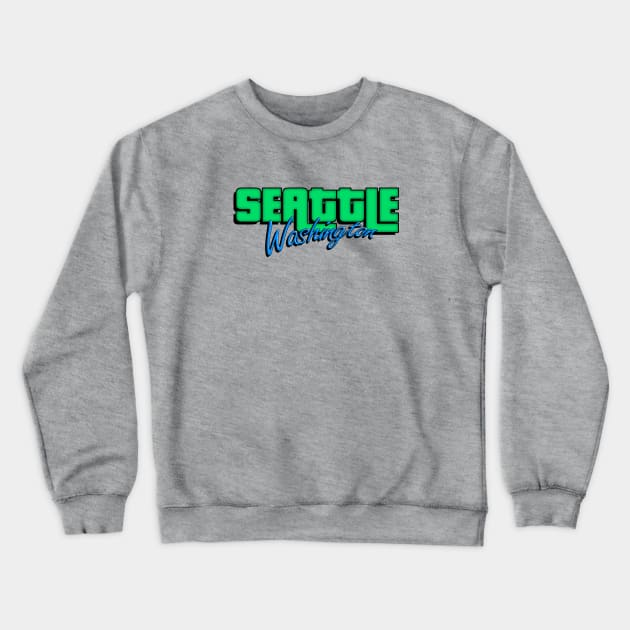 Seattle Crewneck Sweatshirt by SeattleDesignCompany